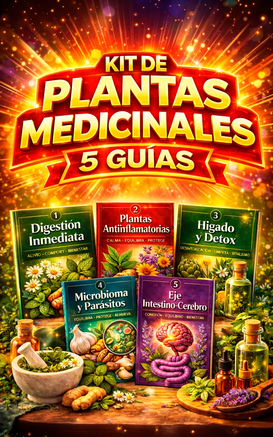 Kit de Plantas Medicinales - 5 Guias